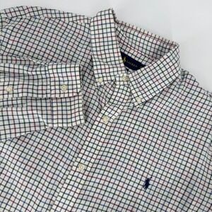 Ralph Lauren Mens Slim Fit Check Button Down Shirt Long Sleeve XXL